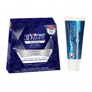 Отбеливающие полоски Crest Supreme FlexFi и зубная паста Crest Pro-Health