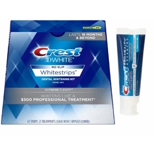 Отбеливающие полоски Crest Whitestrips Supreme FlexFit NEW Bonus +50% + паста Crest Pro-Health