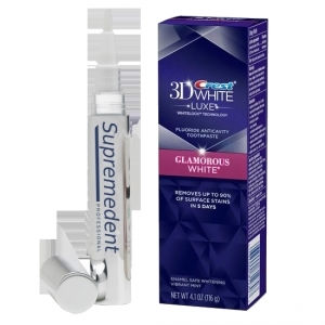 Готовый набор Отбеливающий карандаш Супримдент и паста Crest